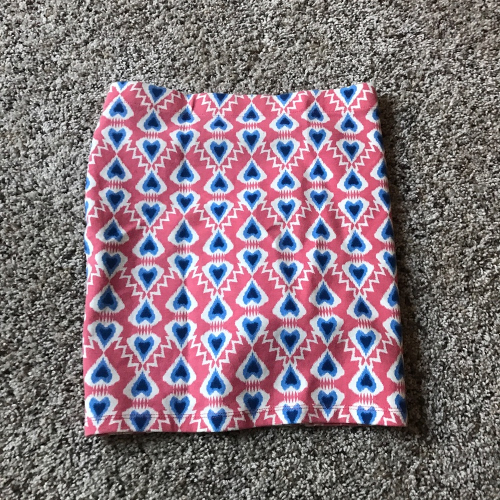 Heart print skirt